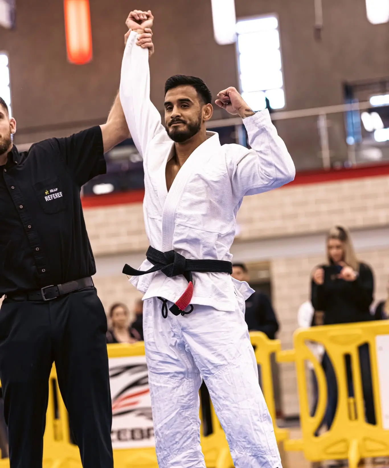 Sebastian Perez winning at an elite jiu jitsu tournament